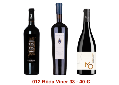 012 Vinprovarlåda Röda Viner 33 till 40 €